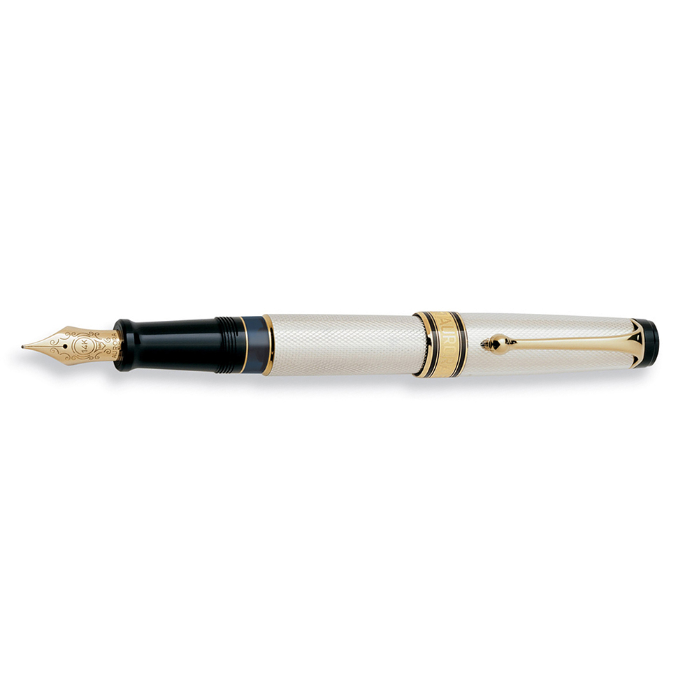 Aurora Optima Grana di Riso Sterling Silver GT Fountain pen